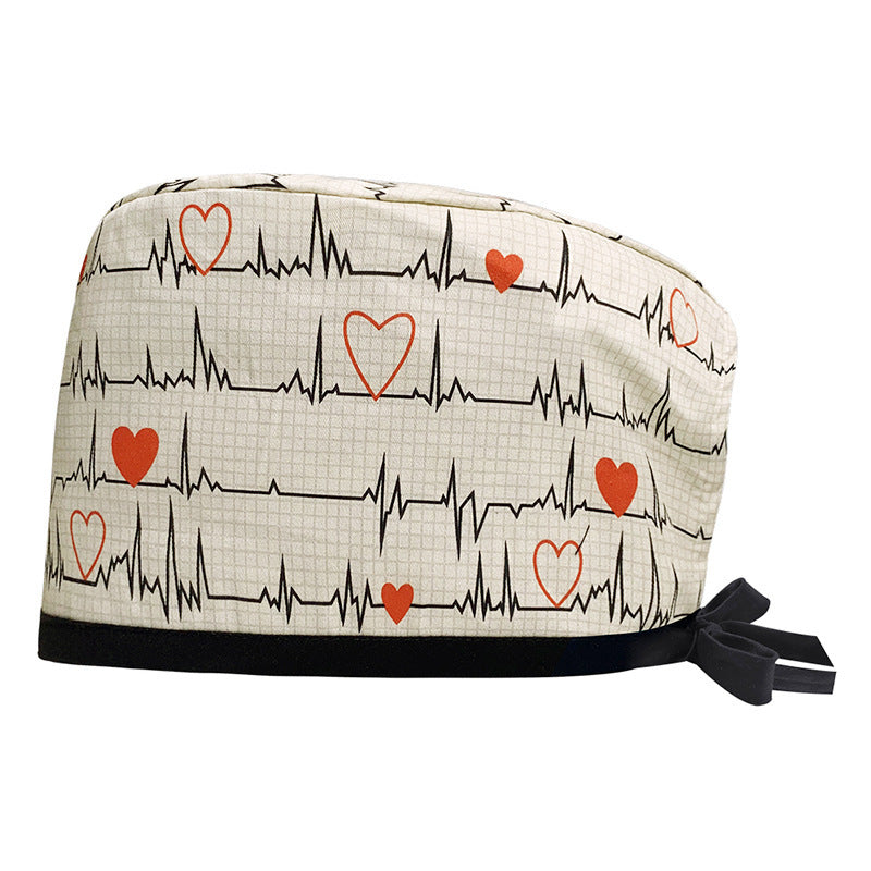 Cotton Printed Operating Cap Dentist Dental Clinic Scrub Cap Men