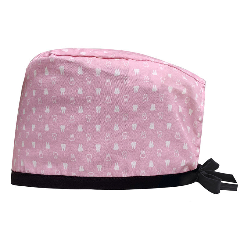 Cotton Printed Operating Cap Dentist Dental Clinic Scrub Cap Men