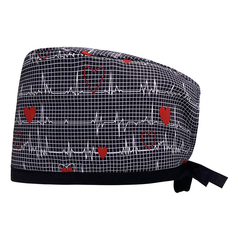 Cotton Printed Operating Cap Dentist Dental Clinic Scrub Cap Men